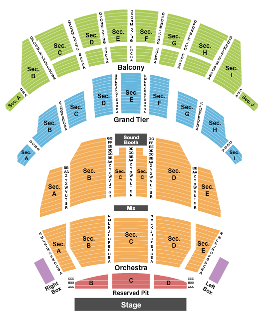 Altria Theater The Notebook Seating Chart